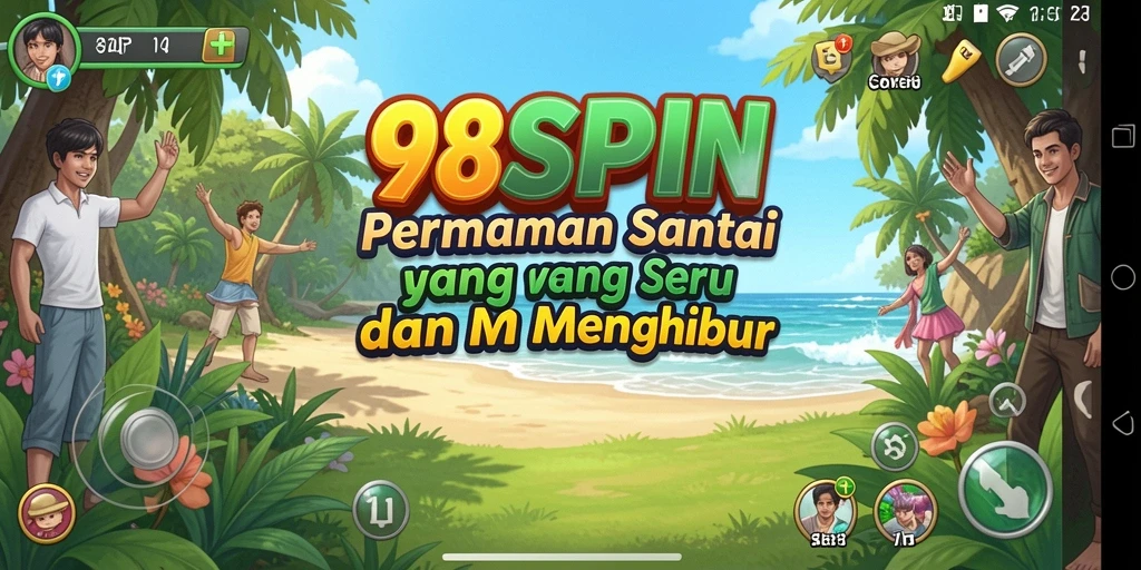 Tampilan gameplay 98SPIN yang menghibur dan penuh warna.
