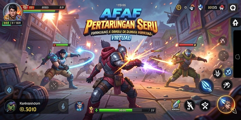 Gameplay AFAF yang seru dengan efek pertarungan spektakuler.