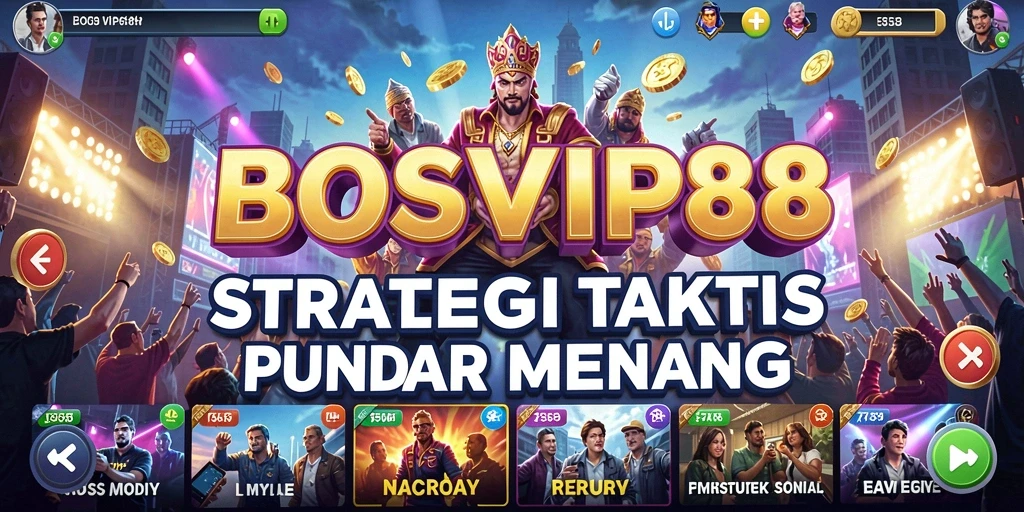 Tampilan gameplay BOSVIP88 yang mengasyikkan dan strategis.