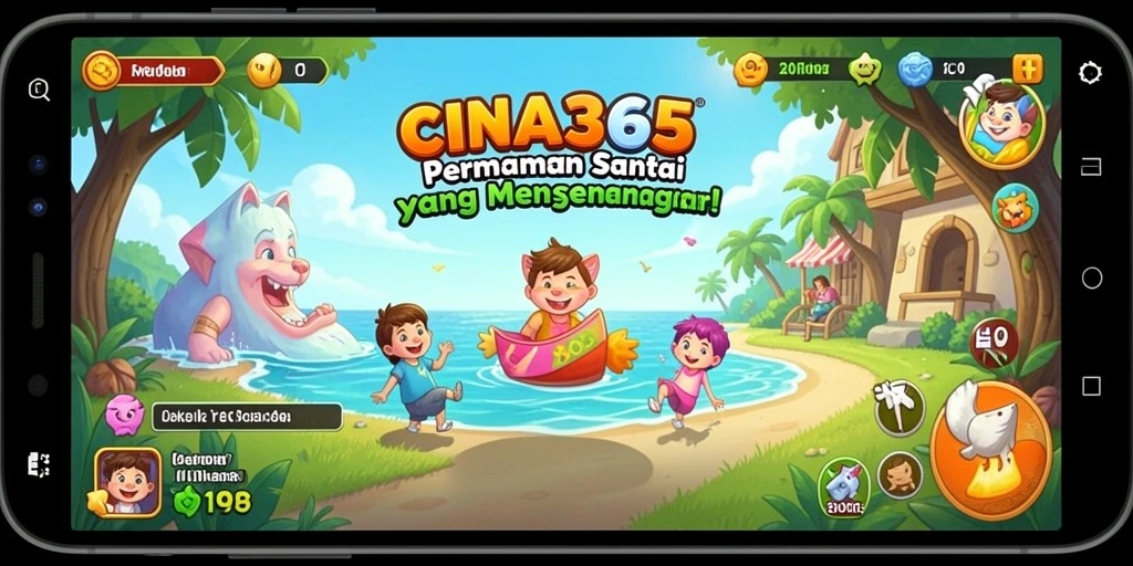 Tampilan gameplay CINA365 yang seru dan penuh warna.