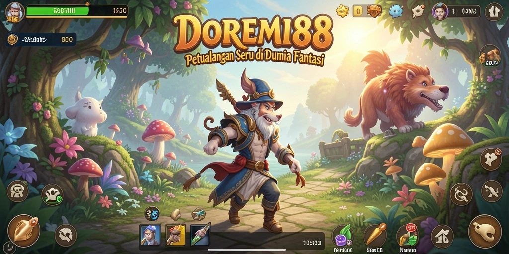 Tampilan gameplay seru DOREMI88 yang penuh petualangan.