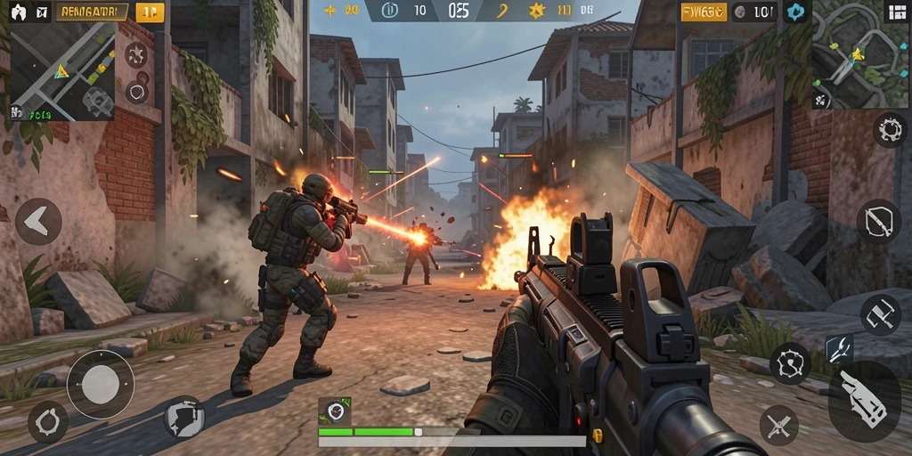 Screenshot utama FW66 menampilkan aksi mendebarkan dalam gameplay TPS.
