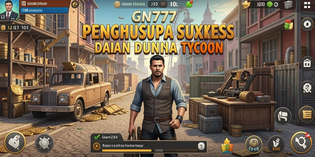 Screenshot gameplay GN777 menampilkan pengembangan bisnis Tycoon yang menarik.