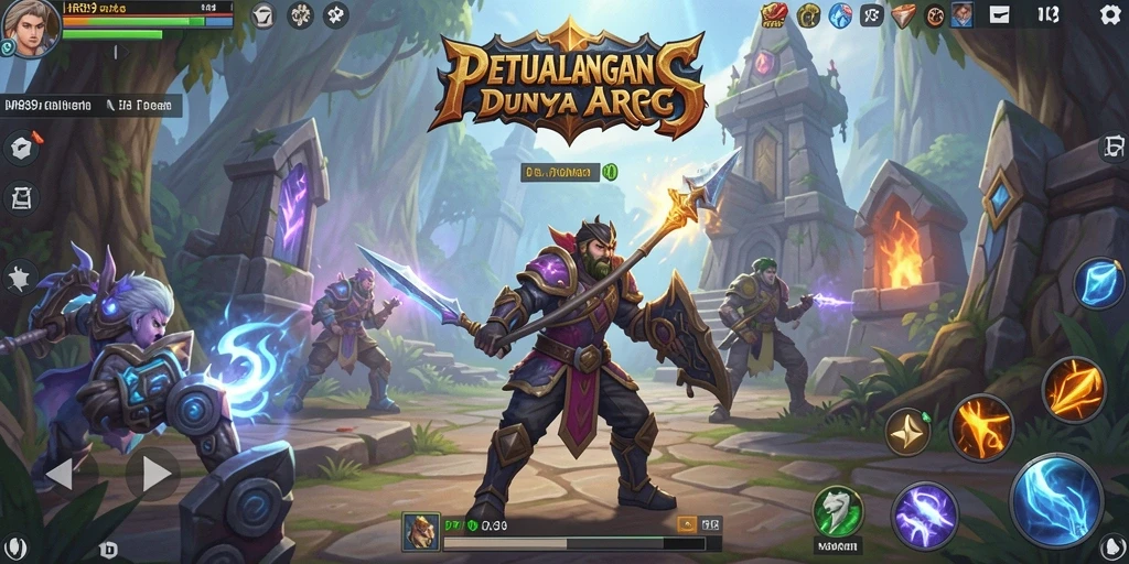 Tampilan gameplay dinamis dalam game ARPG HR89.