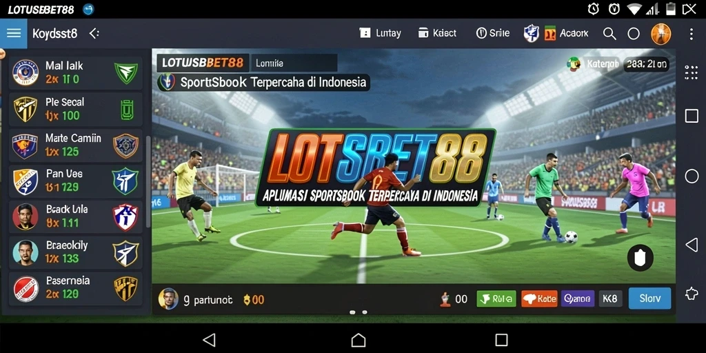 Tampilan gameplay LOTUSBET88 dengan berbagai opsi taruhan olahraga.