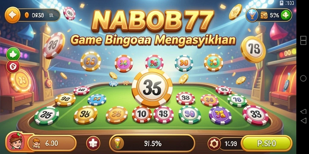 Tampilan gameplay Bingo yang seru di NABOB77