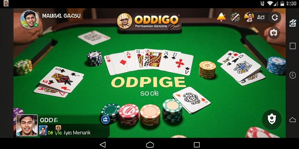 Tampilan gameplay Gaple yang seru di ODDIGO.