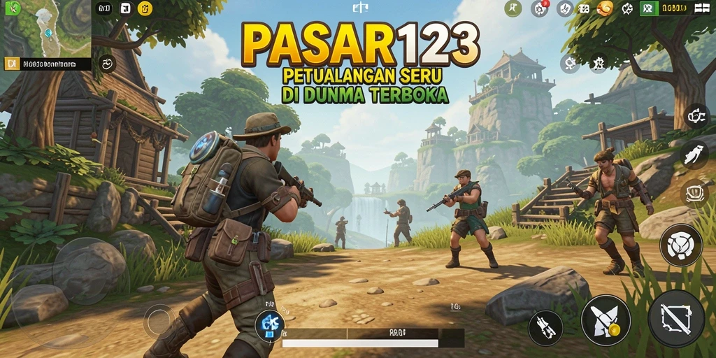Tampilan gameplay PASAR123 dengan dunia terbuka yang luas.