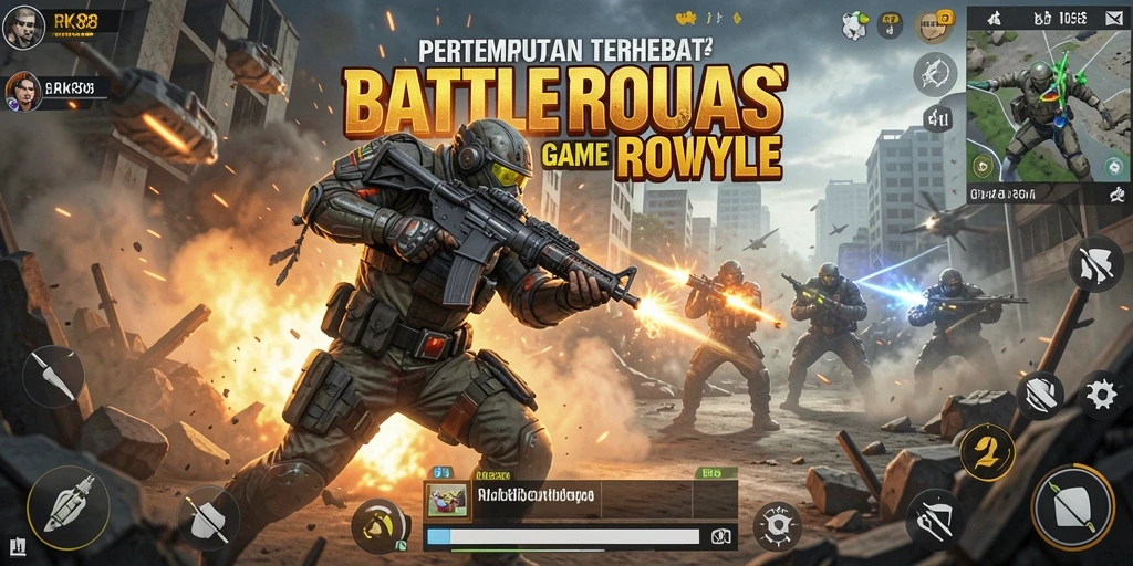 Gameplay seru dan menegangkan di RK88 Battle Royale.