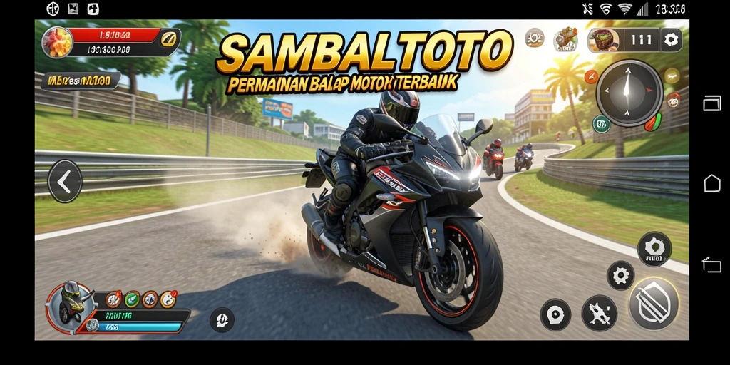 Gameplay menarik di SAMBALTOTO dengan motor balap yang cepat.
