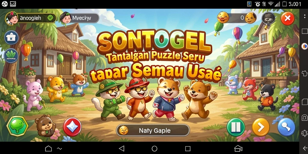 Screenshot dari gameplay SONTOGEL yang menampilkan tantangan Puzzle yang seru dan menarik.