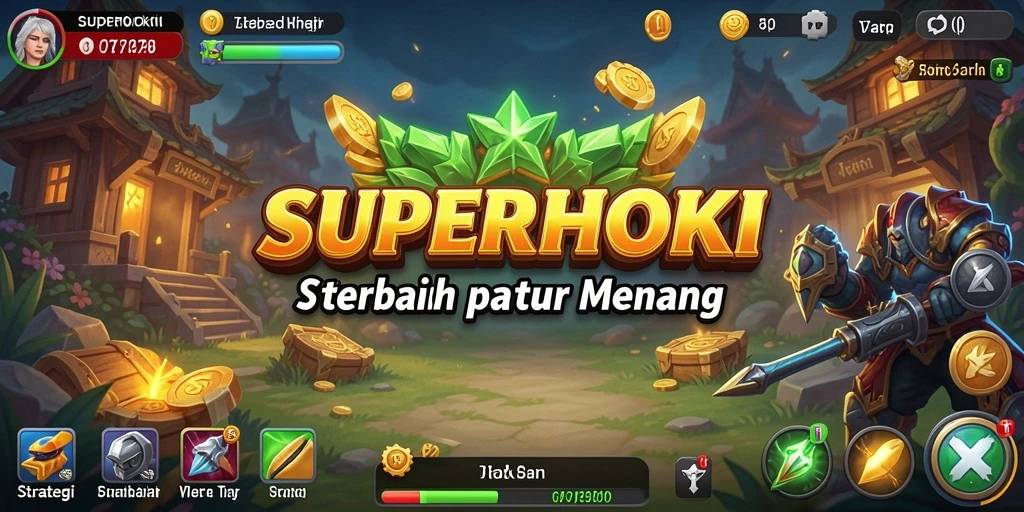Tampilan aksi seru dalam gameplay SUPERHOKI yang strategis.