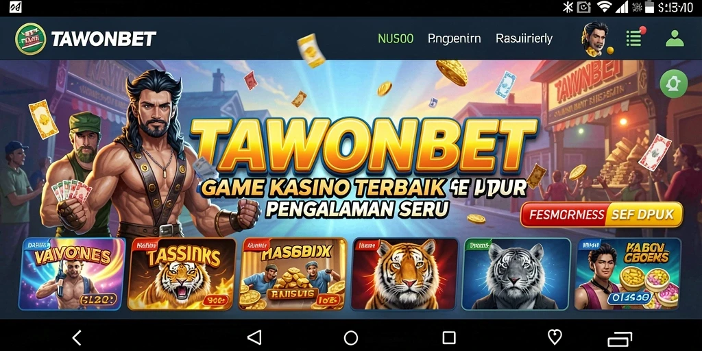 Screenshot utama TAWONBET menampilkan gameplay kasino yang mengasyikkan.