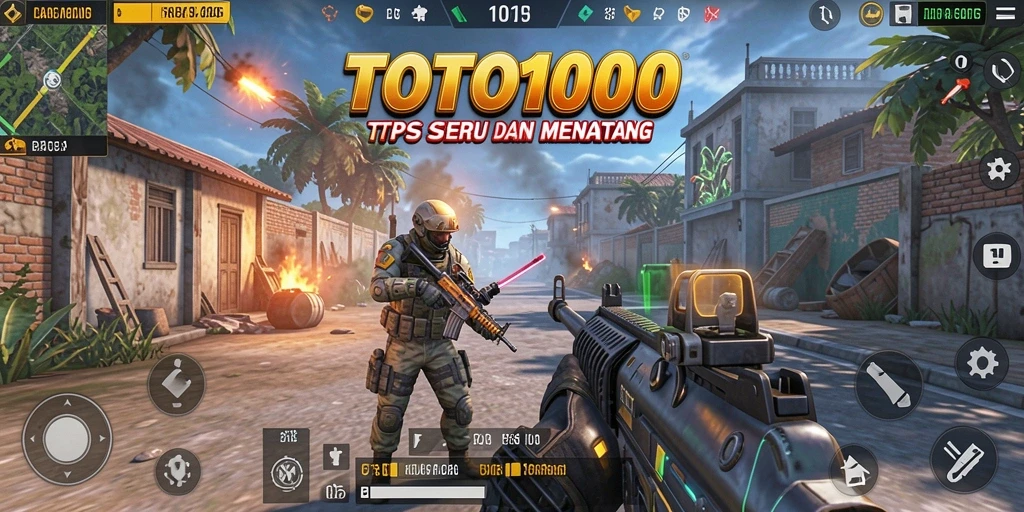 Tampilan gameplay seru saat bertempur di TOTO1000.